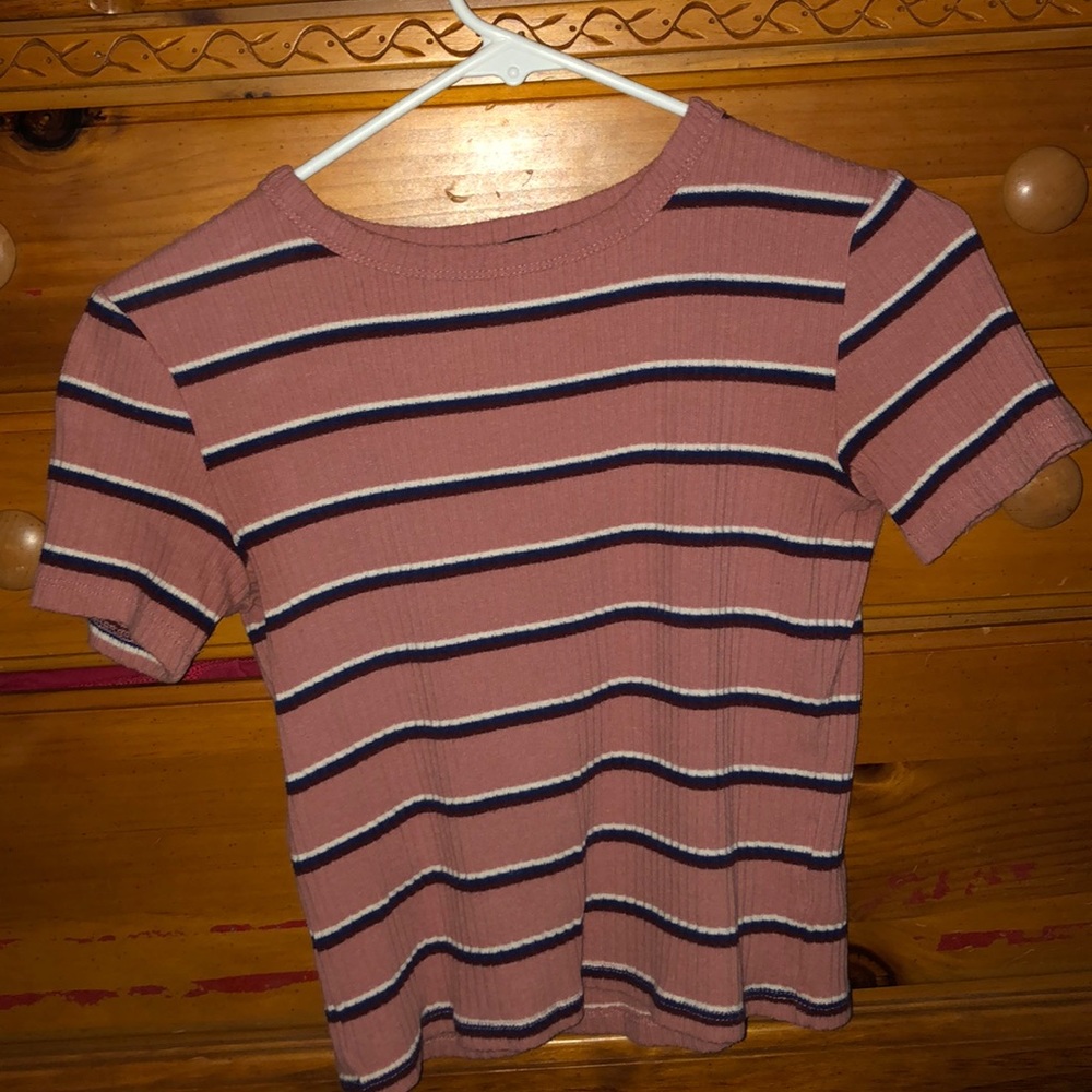 striped tshirt/crop top